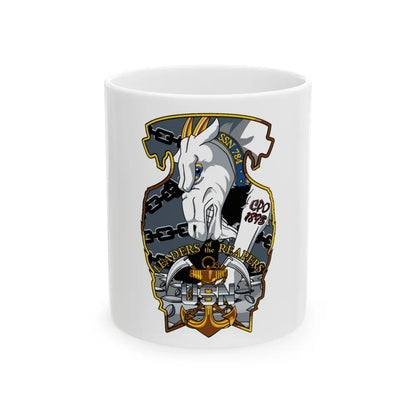 USS North Dakota SSN 784 CPO (U.S. Navy) White Coffee Mug-11oz-Go Mug Yourself