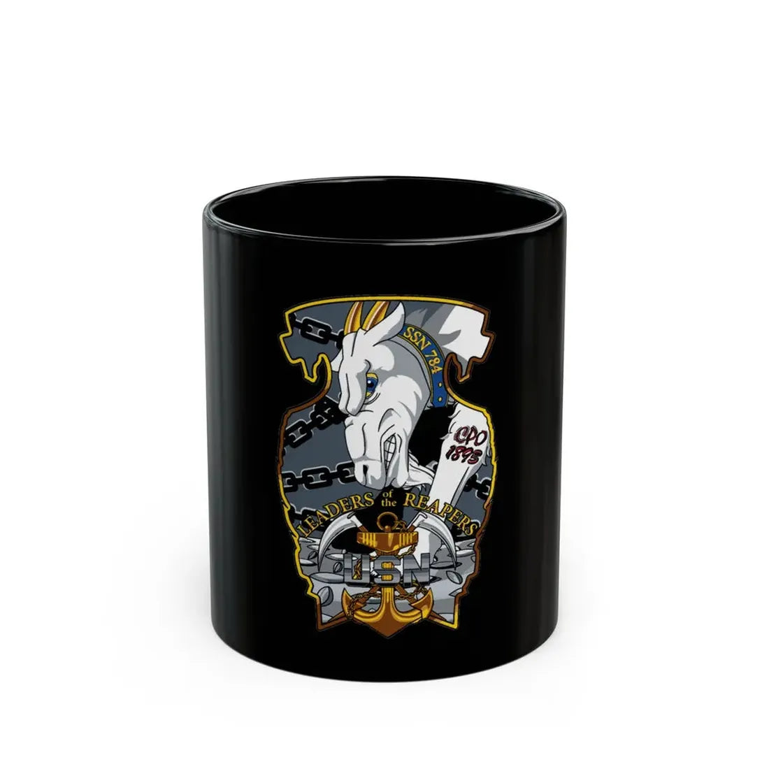 USS North Dakota SSN 784 CPO (U.S. Navy) Black Coffee Mug 11oz - Go Mug Yourself