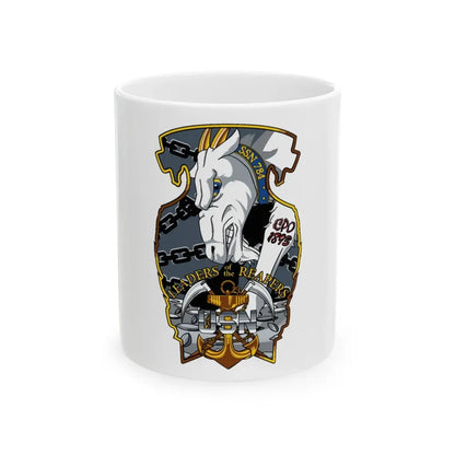 USS North Dakota SSN 784 CPO (U.S. Navy) White Coffee Mug 11oz - Go Mug Yourself