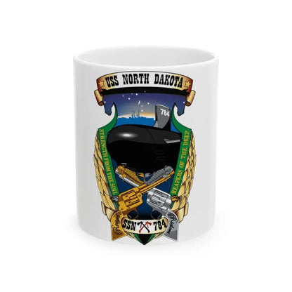 USS North Dakota SSN 784 (U.S. Navy) White Coffee Mug 11oz - Go Mug Yourself