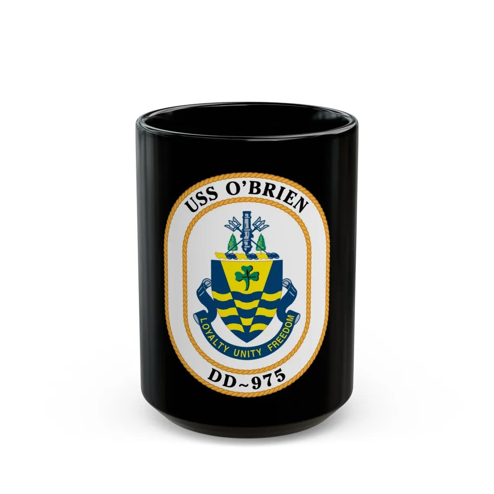 USS O1 (U.S. Navy) Black Coffee Mug-15oz-Go Mug Yourself