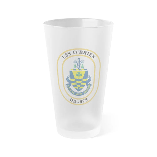 USS O1 (U.S. Navy) Frosted Pint Glass 16oz-Go Mug Yourself