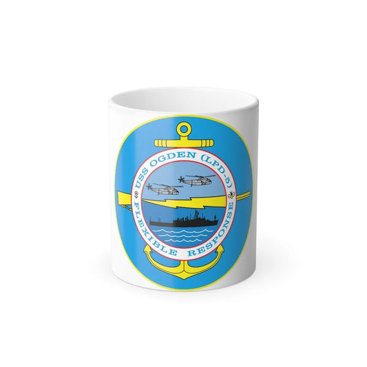 USS OGDEN LPD 5 Flexible Response (U.S. Navy) Color Changing Mug 11oz-11oz-Go Mug Yourself