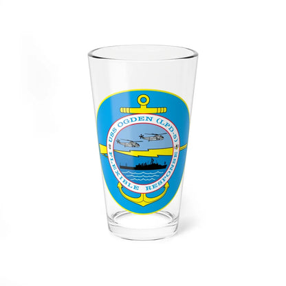 USS OGDEN LPD 5 Flexible Response (U.S. Navy) Pint Glass 16oz-16oz-Go Mug Yourself