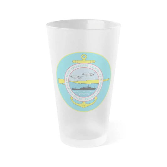 USS OGDEN LPD 5 Flexible Response (U.S. Navy) Frosted Pint Glass 16oz Default Title - Go Mug Yourself