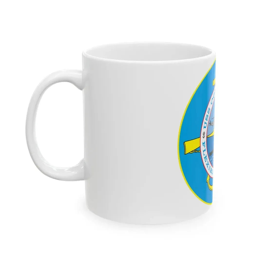 USS OGDEN LPD 5 Flexible Response (U.S. Navy) White Coffee Mug - Go Mug Yourself