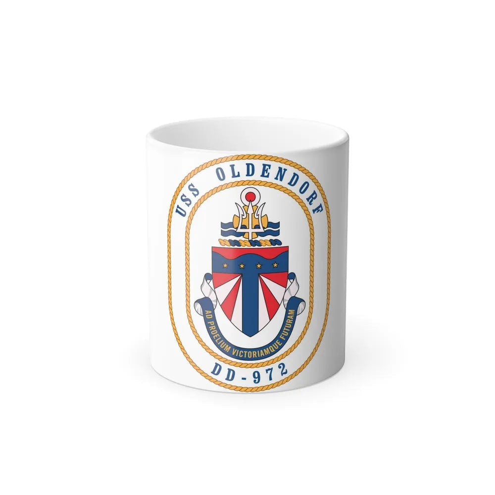 USS Oldendorf DD 972 (U.S. Navy) Color Changing Mug 11oz-11oz-Go Mug Yourself