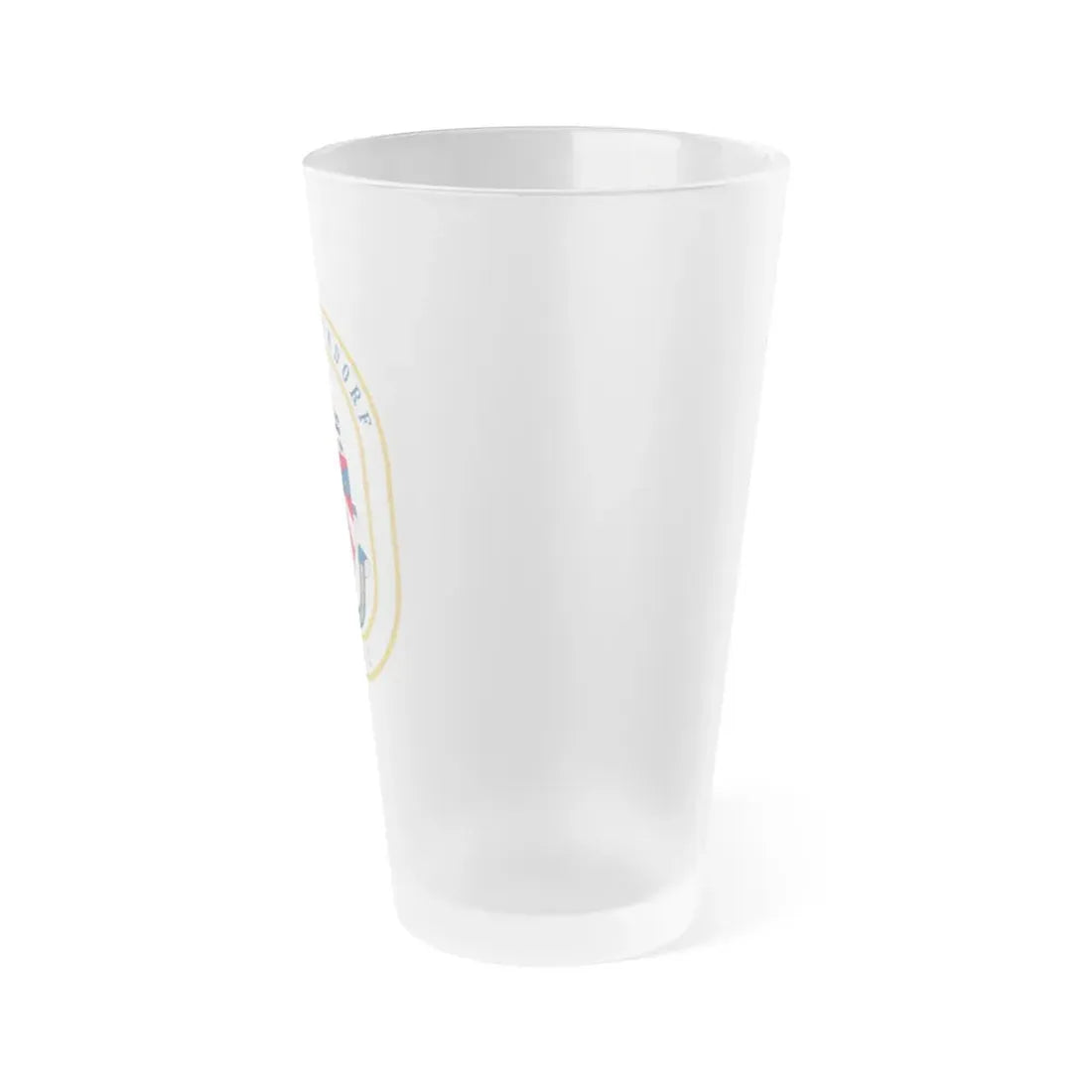 USS Oldendorf DD 972 (U.S. Navy) Frosted Pint Glass 16oz - Go Mug Yourself