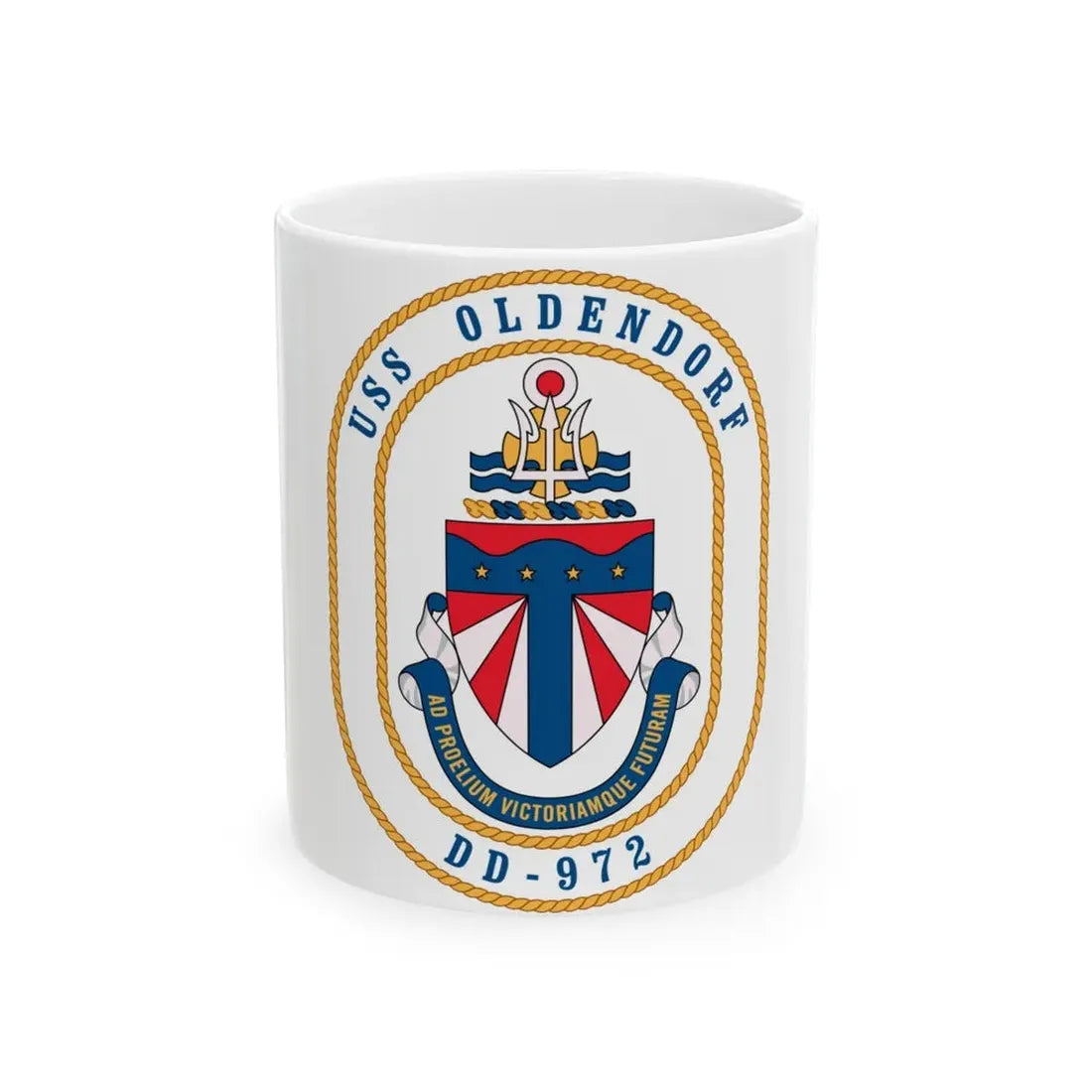 USS Oldendorf DD 972 (U.S. Navy) White Coffee Mug 11oz - Go Mug Yourself