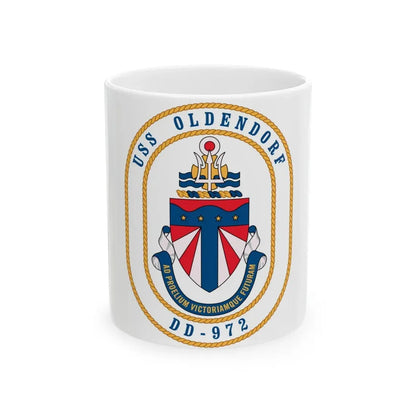 USS Oldendorf DD 972 (U.S. Navy) White Coffee Mug 11oz - Go Mug Yourself