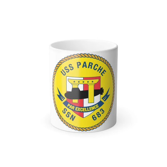 USS PArche SSN 683 (U.S. Navy) Color Changing Mug 11oz-11oz-Go Mug Yourself