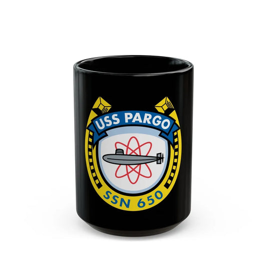 USS Pargo SSN 650 (U.S. Navy) Black Coffee Mug-15oz-Go Mug Yourself