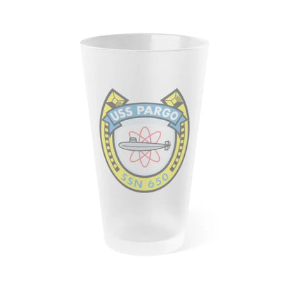 USS Pargo SSN 650 (U.S. Navy) Frosted Pint Glass 16oz-Go Mug Yourself