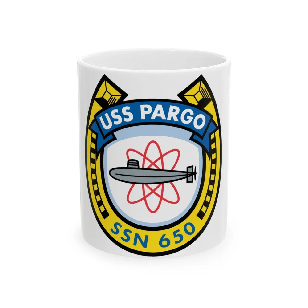 USS Pargo SSN 650 (U.S. Navy) White Coffee Mug-11oz-Go Mug Yourself