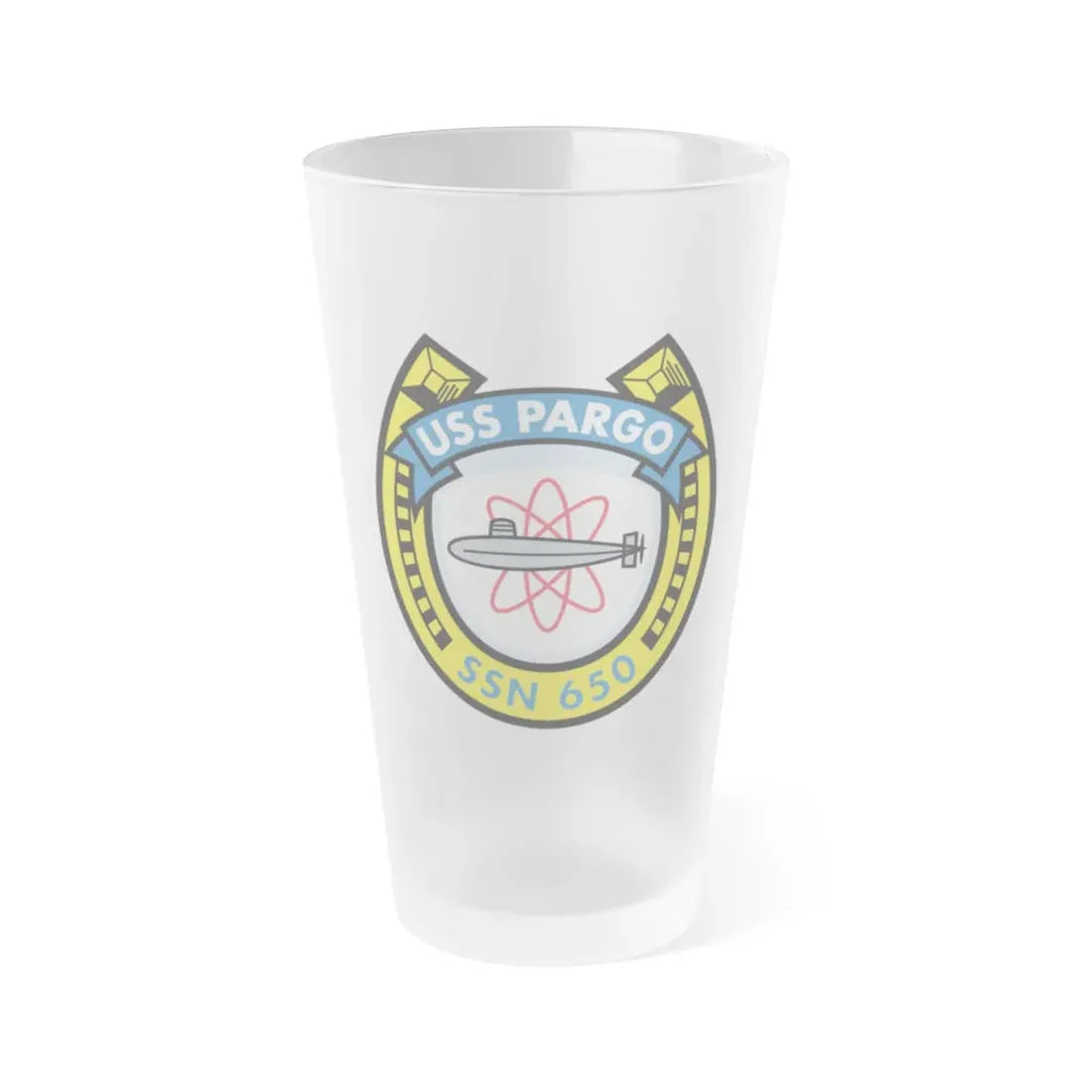 USS Pargo SSN 650 (U.S. Navy) Frosted Pint Glass 16oz Default Title - Go Mug Yourself
