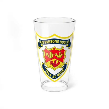 USS Parson DDG 33 Tala At Mitis (U.S. Navy) Pint Glass 16oz-16oz-Go Mug Yourself