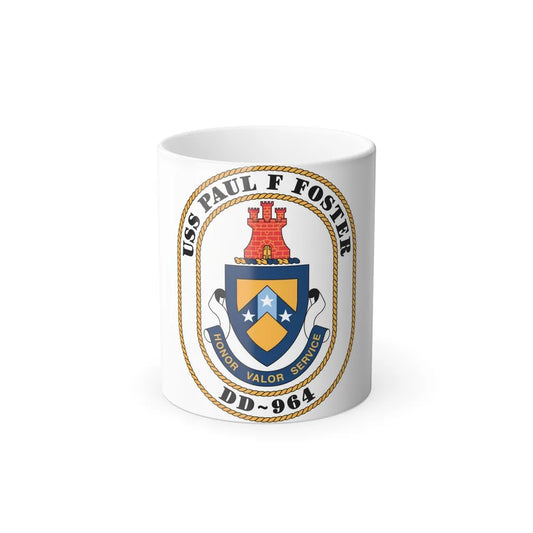 USS PAul F Foster DD 964 (U.S. Navy) Color Changing Mug 11oz-11oz-Go Mug Yourself
