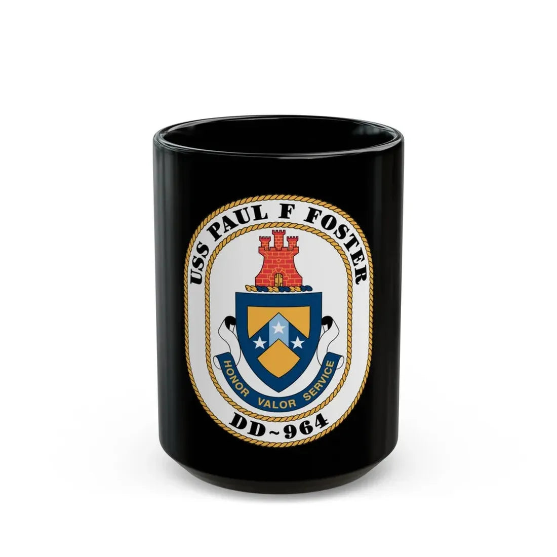 USS PAul F Foster DD 964 (U.S. Navy) Black Coffee Mug - Go Mug Yourself