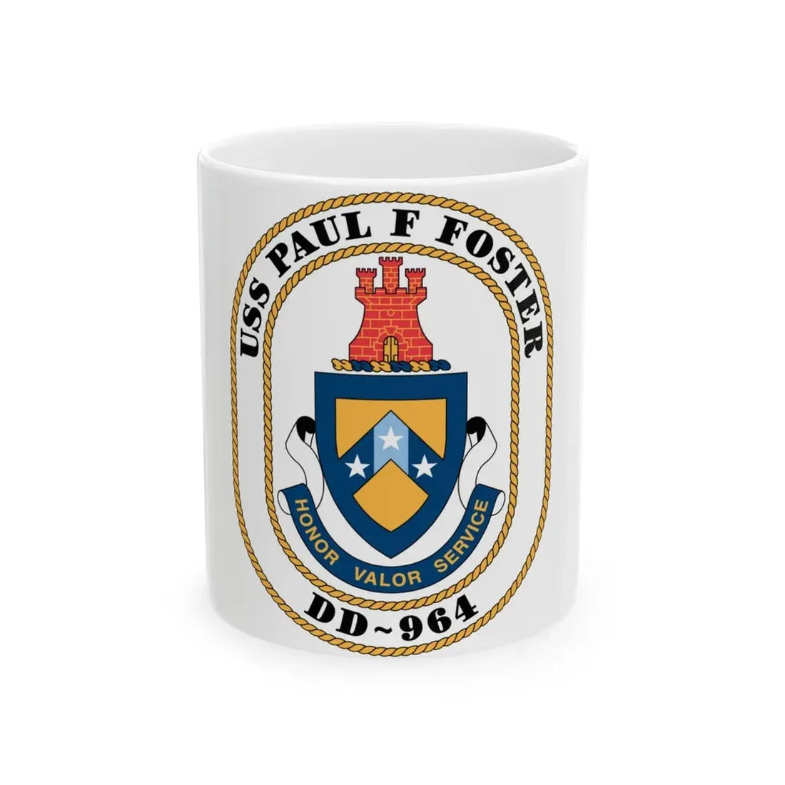 USS PAul F Foster DD 964 (U.S. Navy) White Coffee Mug 11oz - Go Mug Yourself