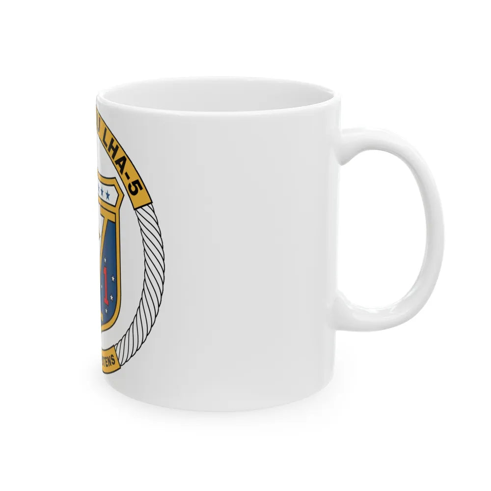 USS Peleliu LHA 5 (U.S. Navy) White Coffee Mug-Go Mug Yourself