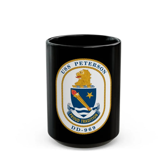 USS Peterson DD 969 (U.S. Navy) Black Coffee Mug 15oz - Go Mug Yourself