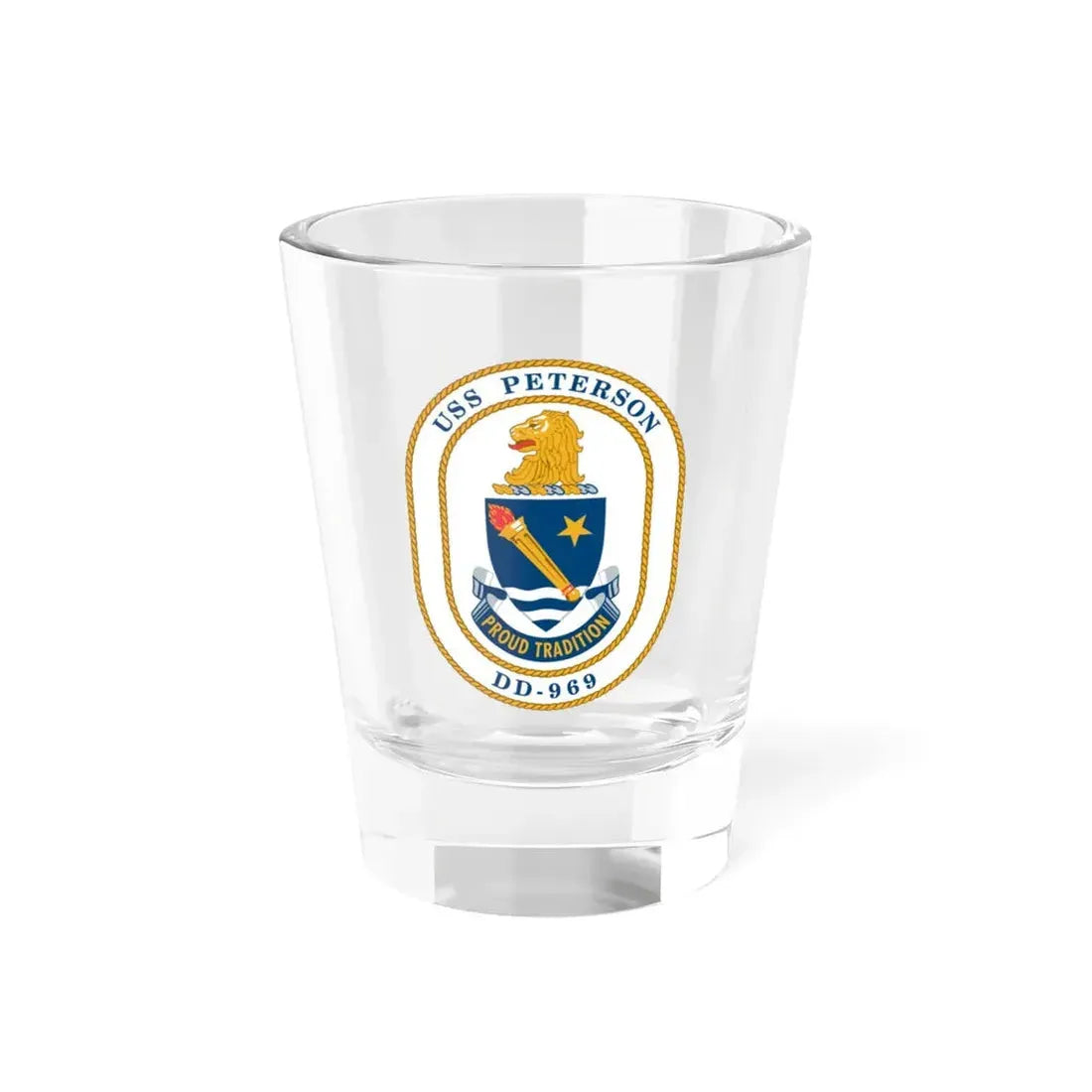 USS Peterson DD 969 (U.S. Navy) Shot Glass 1.5oz 1.5oz - Go Mug Yourself