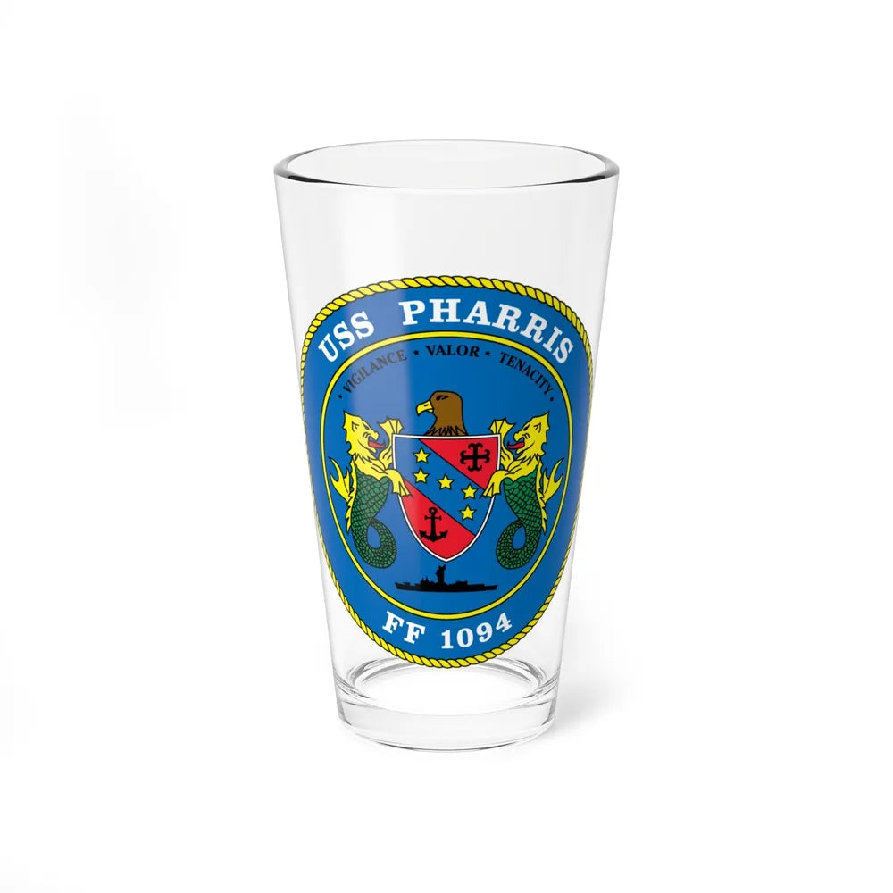 USS Pharris FF 1094 (U.S. Navy) Pint Glass 16oz-16oz-Go Mug Yourself