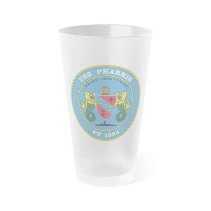 USS Pharris FF 1094 (U.S. Navy) Frosted Pint Glass 16oz Default Title - Go Mug Yourself