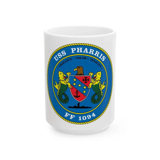 USS Pharris FF 1094 (U.S. Navy) White Coffee Mug 15oz - Go Mug Yourself