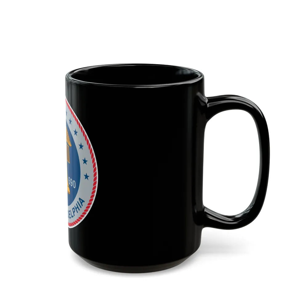 USS Philadelphia (U.S. Navy) Black Coffee Mug-Go Mug Yourself