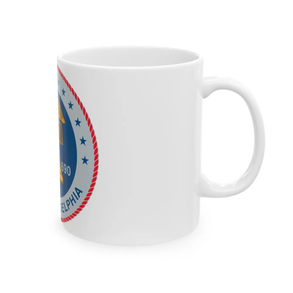 USS Philadelphia (U.S. Navy) White Coffee Mug-Go Mug Yourself