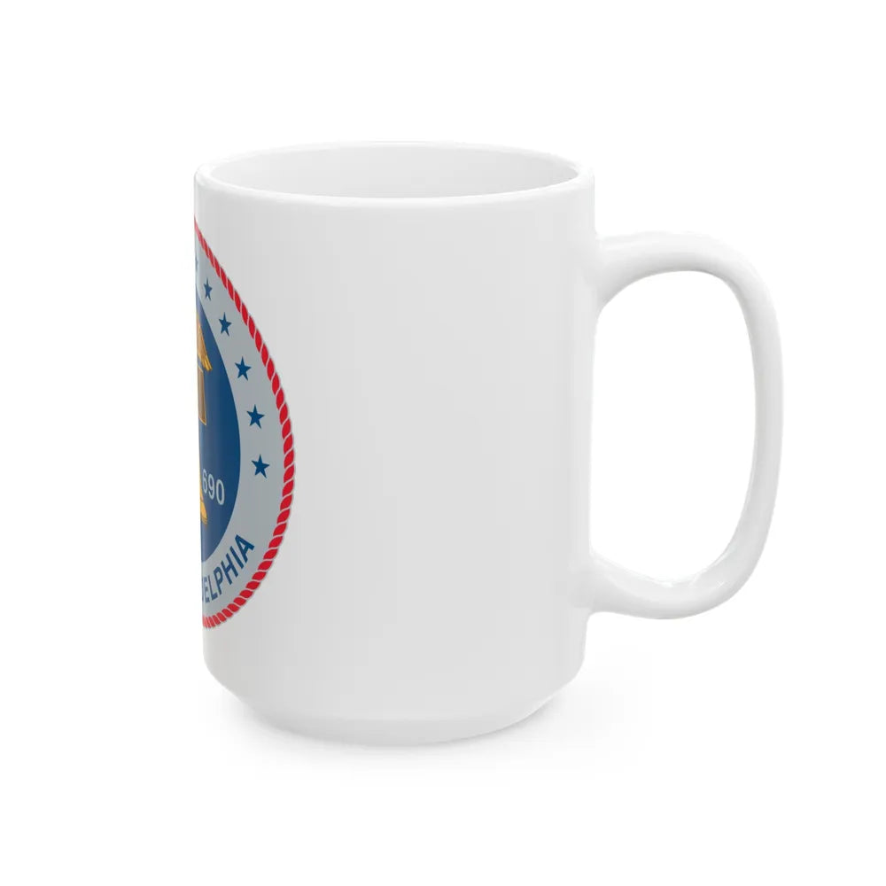 USS Philadelphia (U.S. Navy) White Coffee Mug-Go Mug Yourself