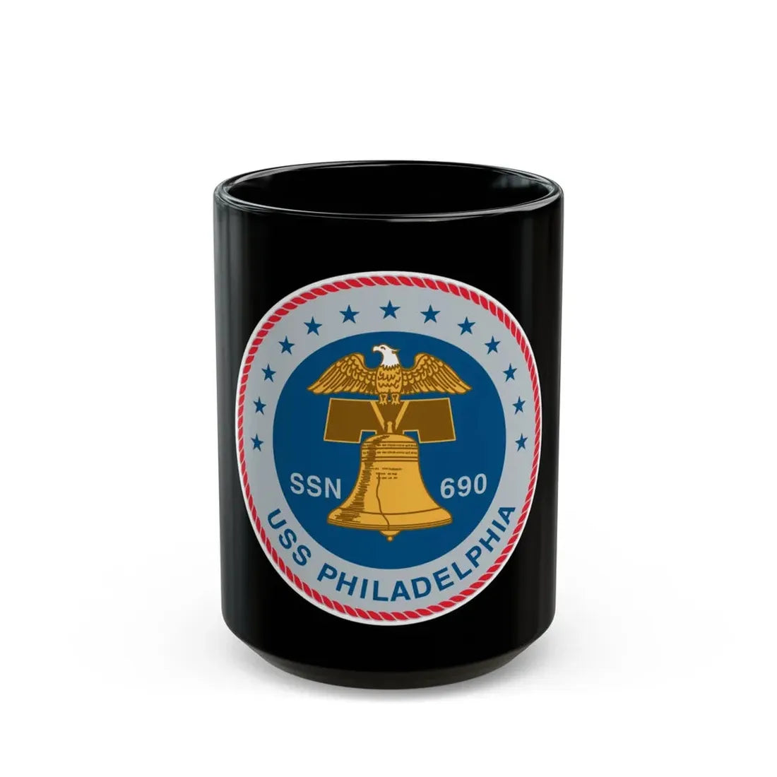 USS Philadelphia (U.S. Navy) Black Coffee Mug 15oz - Go Mug Yourself