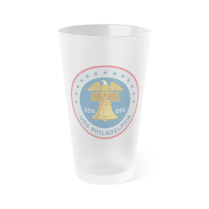 USS Philadelphia (U.S. Navy) Frosted Pint Glass 16oz Default Title - Go Mug Yourself