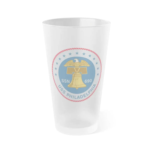 USS Philadelphia (U.S. Navy) Frosted Pint Glass 16oz Default Title - Go Mug Yourself