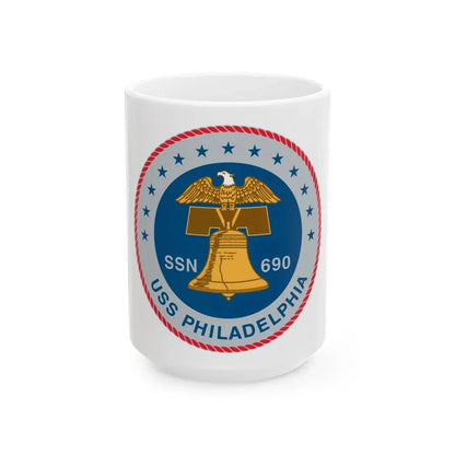 USS Philadelphia (U.S. Navy) White Coffee Mug 15oz - Go Mug Yourself