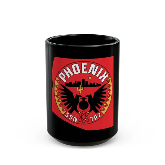 USS Phoenix SSN 702 (U.S. Navy) Black Coffee Mug 15oz - Go Mug Yourself