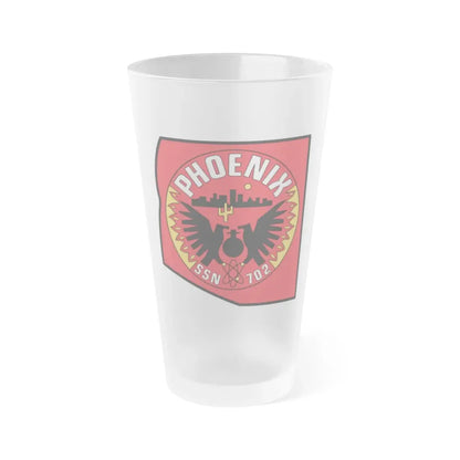 USS Phoenix SSN 702 (U.S. Navy) Frosted Pint Glass 16oz Default Title - Go Mug Yourself