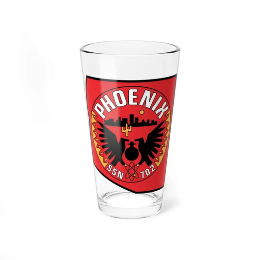 USS Phoenix SSN 702 (U.S. Navy) Pint Glass 16oz 16oz - Go Mug Yourself