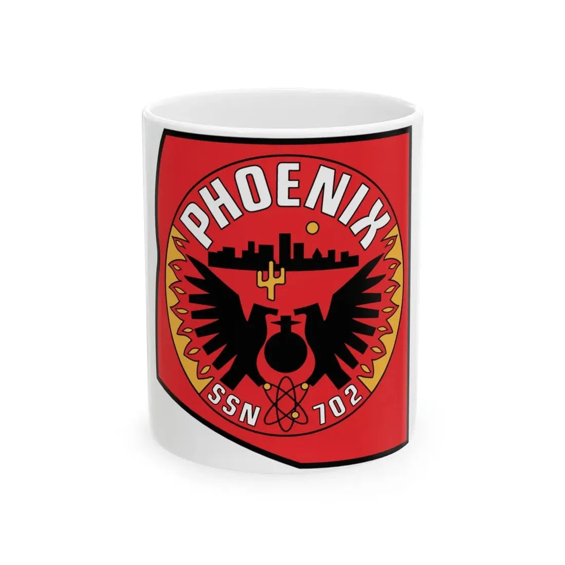 USS Phoenix SSN 702 (U.S. Navy) White Coffee Mug 11oz - Go Mug Yourself