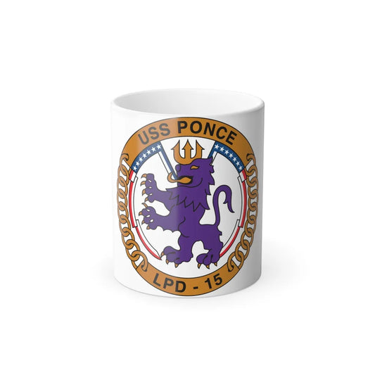 USS Ponce LPD 15 (U.S. Navy) Color Changing Mug 11oz-11oz-Go Mug Yourself