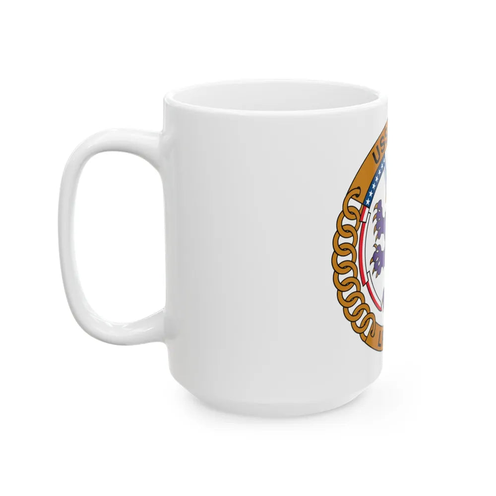 USS Ponce LPD 15 (U.S. Navy) White Coffee Mug-Go Mug Yourself