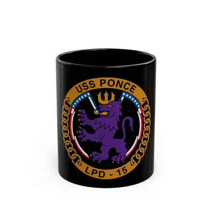 USS Ponce LPD 15 (U.S. Navy) Black Coffee Mug - Go Mug Yourself