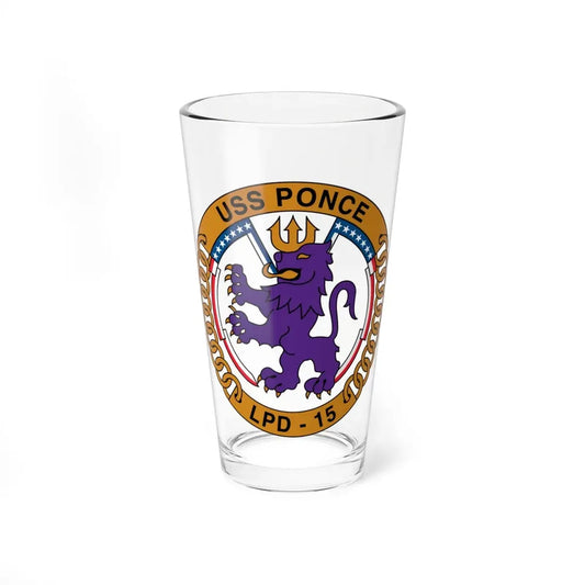 USS Ponce LPD 15 (U.S. Navy) Pint Glass 16oz 16oz - Go Mug Yourself