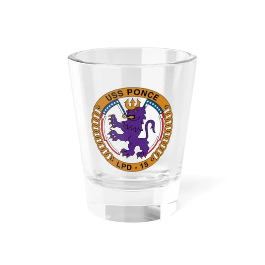 USS Ponce LPD 15 (U.S. Navy) Shot Glass 1.5oz 1.5oz - Go Mug Yourself