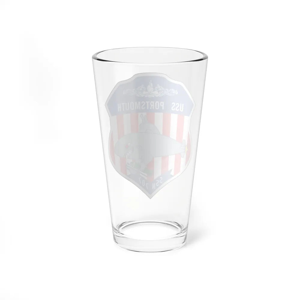 USS Portsmouth SSN 707 (U.S. Navy) Pint Glass 16oz-Go Mug Yourself