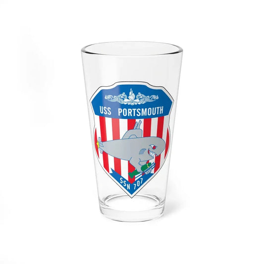 USS Portsmouth SSN 707 (U.S. Navy) Pint Glass 16oz 16oz - Go Mug Yourself