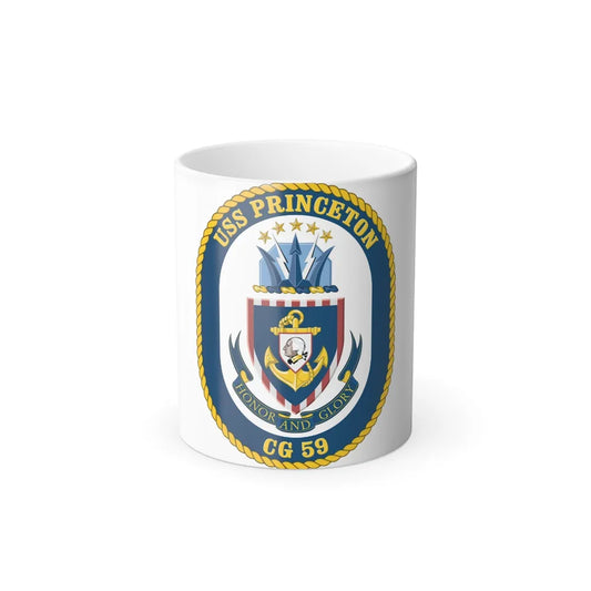 USS Princeton CG 59 Crest (U.S. Navy) Color Changing Mug 11oz-11oz-Go Mug Yourself