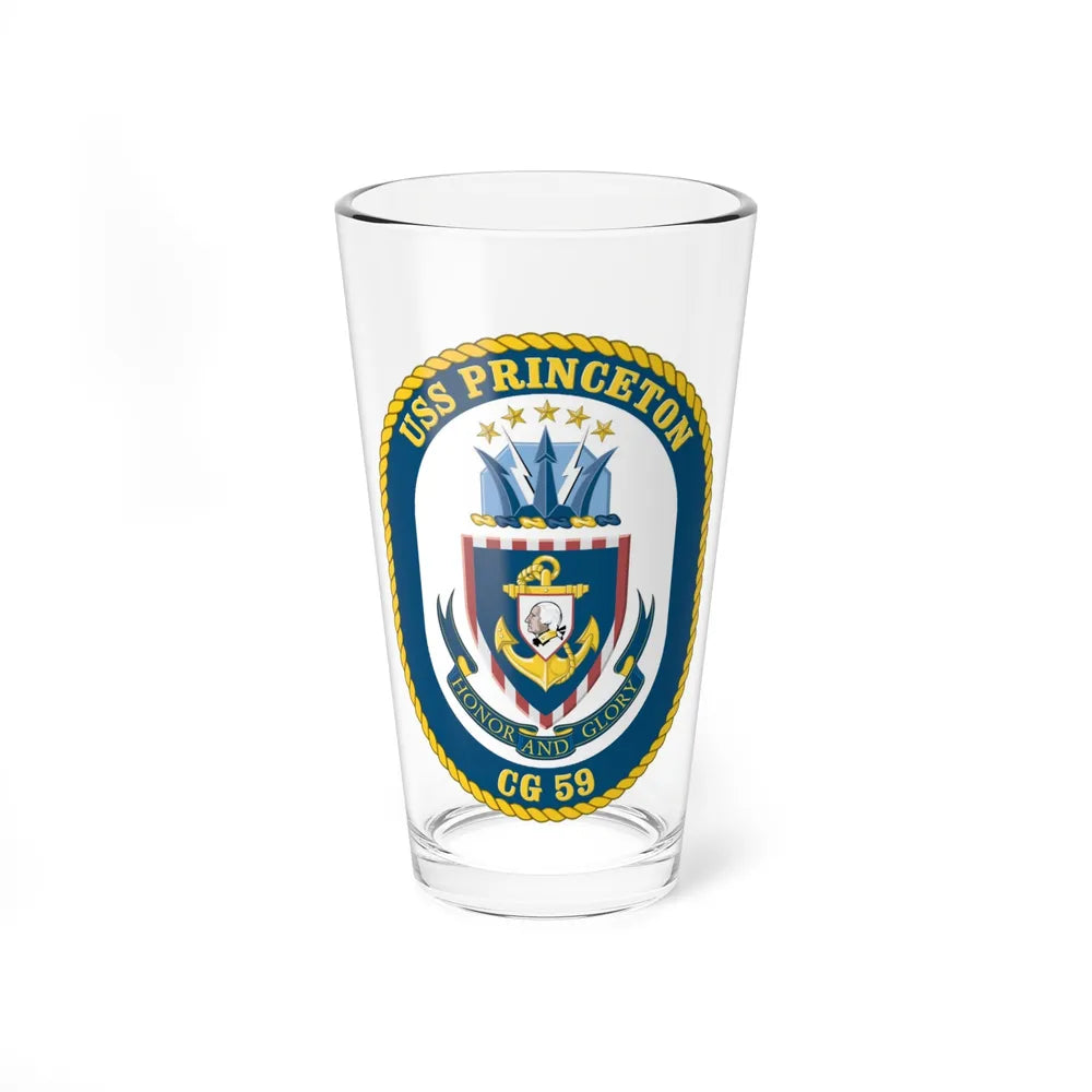 USS Princeton CG 59 Crest (U.S. Navy) Pint Glass 16oz-16oz-Go Mug Yourself