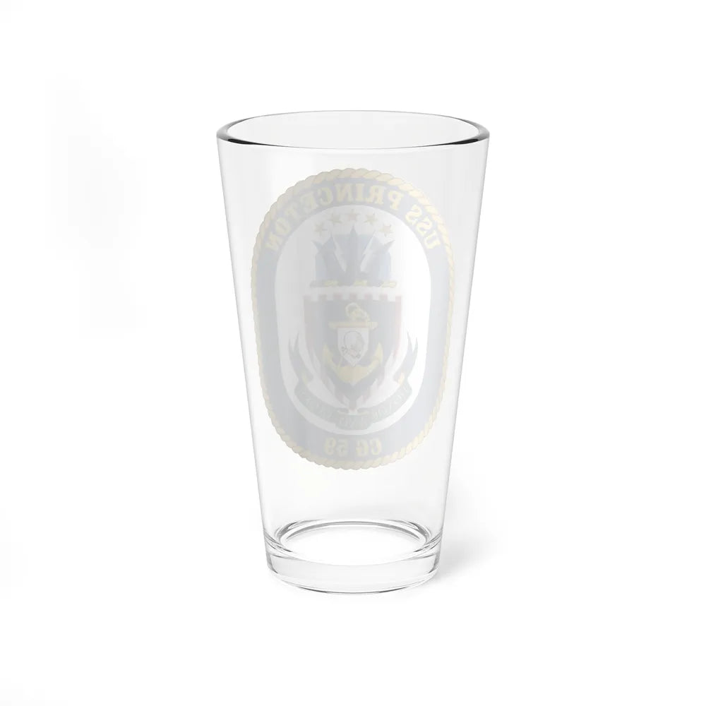 USS Princeton CG 59 Crest (U.S. Navy) Pint Glass 16oz-Go Mug Yourself